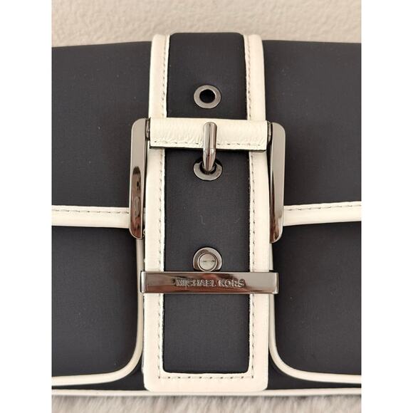 Michael Kors Colby Medium Two-Tone Neoprene Shoulder Bag Celeb Instagram - Picture 8 of 11